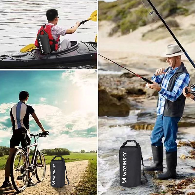 Wozinsky WWK-10 waterproof bag for kayak 10l - black fekete sup 304004-196027