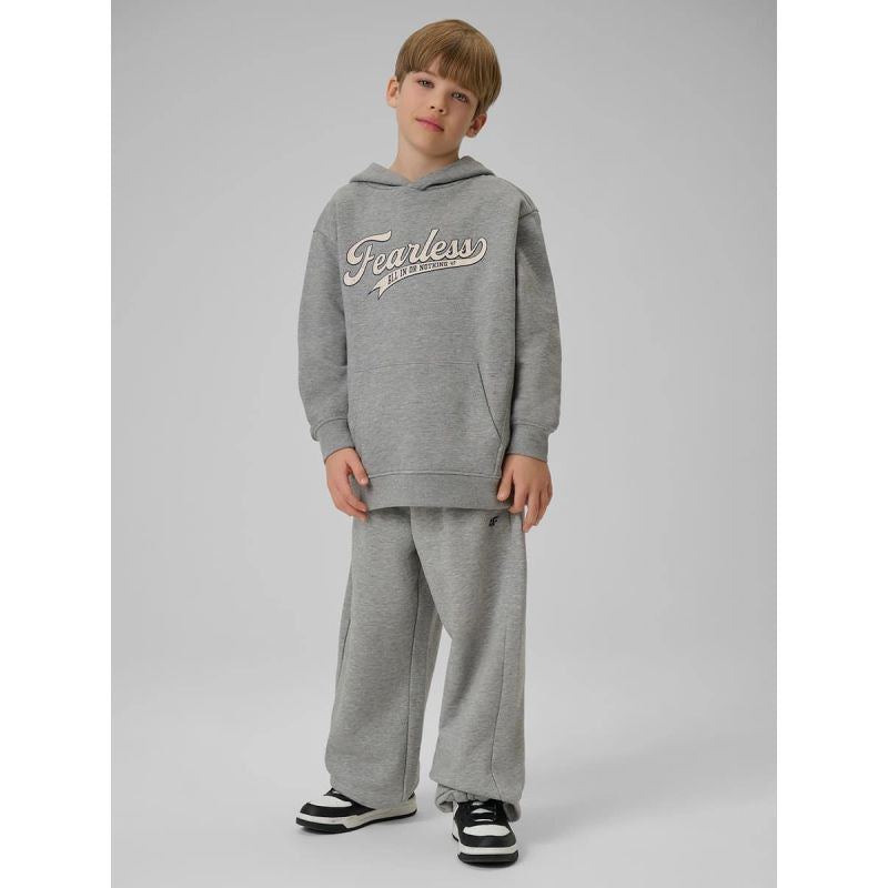 Boy's loose hooded sweatshirt 4F 4FJRSS26TSWSM2636-27M 158/164 sweatshirts