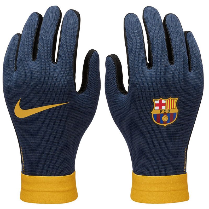 Nike FC Barcelona Academy Thermafit H023 Jr FQ4596-010 gloves sötétkék kesztyű