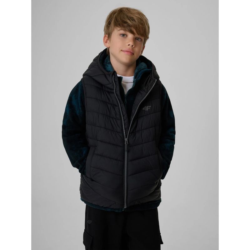 4F Boy's vest with synthetic filling gyerek mellény 4FJRAW26TVJAM431-20S
