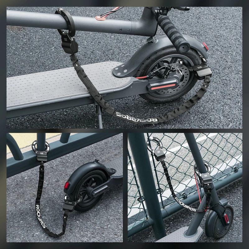 Rockbros 85922 Chain Lock for Scooters and Bikes - Black
