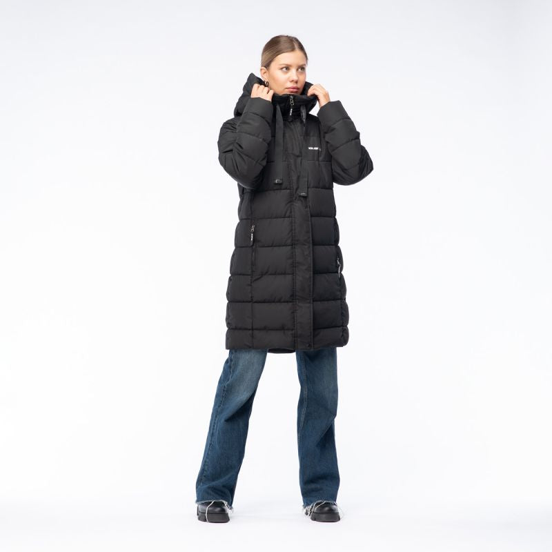 Iguana Quilted Winter Coat Manka W fekete kötött sapka 92800621825