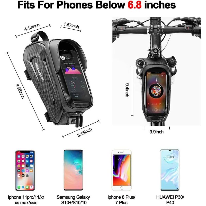 Rockbros frame phone bag, fekete táska