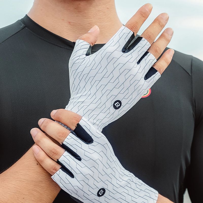 Rockbros Road Cycling Gloves Size: - Black and White fekete kesztyű