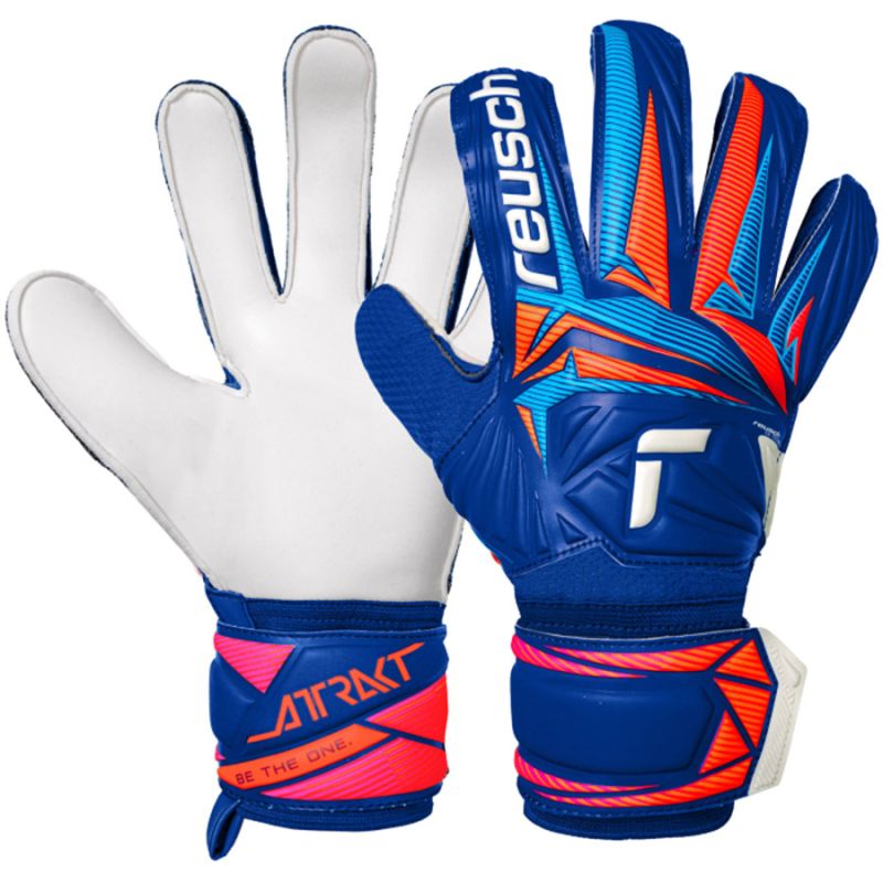 Reusch Attrakt Solid Goalkeeper Gloves Blue 5670515 kék kapuskesztyű