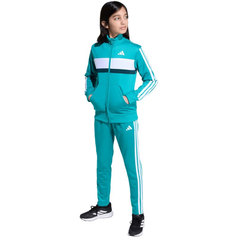 adidas Seasonal Essentials Tiberio 3-Stripes Tricot Jr Tracksuit JN2245 Edzőruha
