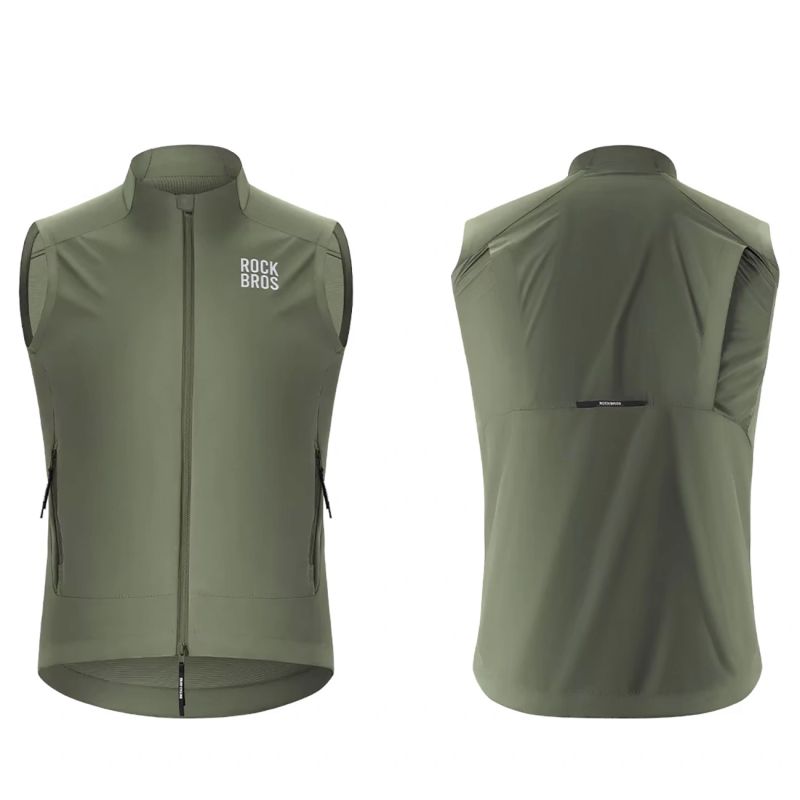 Rockbros Windproof Vest Spring/Autumn Size S - Green zielony \ s vests