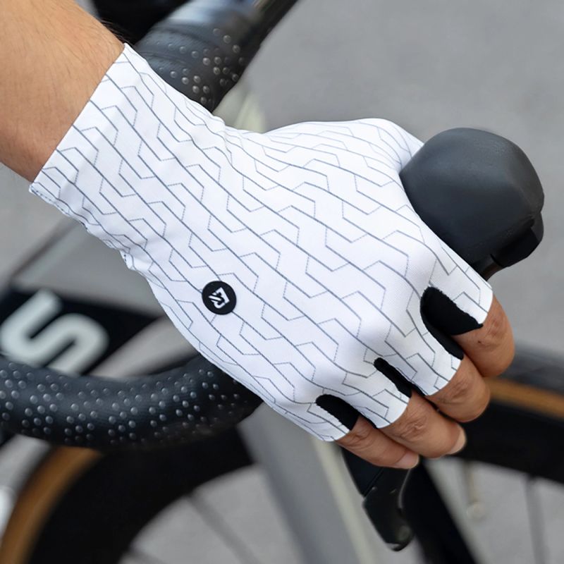 Rockbros Road Cycling Gloves Size: - White/Black fekete kesztyű