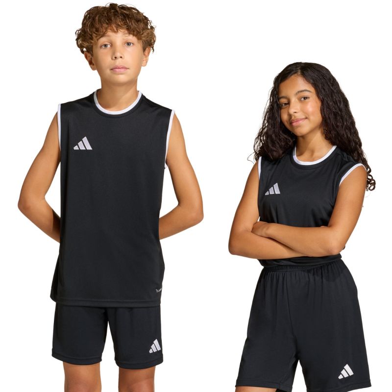 Adidas Entrada 26 Sleeveless Jersey Kids' Black fekete gyerek póló KB3933
