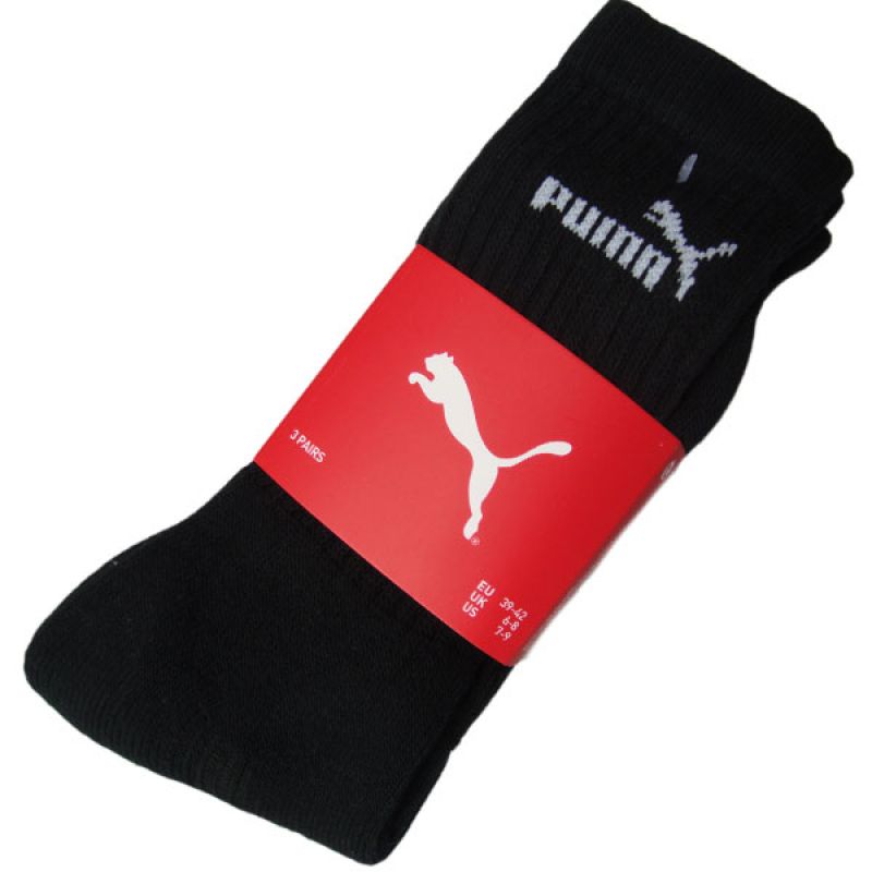 PUMA LONG SOCKS black /3 pairs/ 7308 fekete utcai cipő