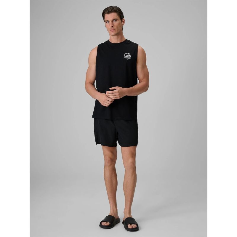 4F Men's relaxed sleeveless T-shirt with print póló