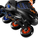 Nils Extreme BRAVE 4-in-1 Roller Skates Blue-Orange Size L (39–43) with Replaceable Hockey Blade narancssárga korcsolya 16-21-129