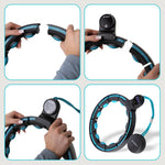 HMS Hhm17 Hula Hop Black/Turquoise With Magnets And Weight + Counter fekete edzéssegítő 17-44-589