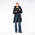 Iguana Quilted Winter Coat Manka W fekete kötött sapka 92800621825
