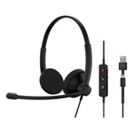 EPOS IMPACT 100 MS Stereo Wired On-Ear Headphones USB-C + USB-A