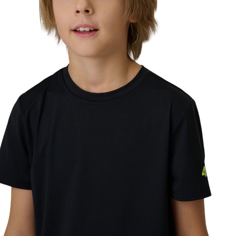 4F Boy's T-shirt FNK M1966 deep 20S fekete póló 4FJWSS26TFTSM196620S