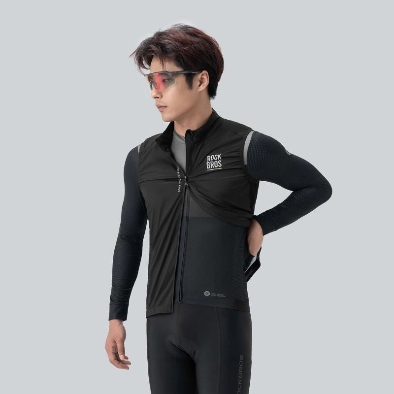 Rockbros ROAD TO SKY men's lightweight breathable cycling vest M - black m \ czarny vests