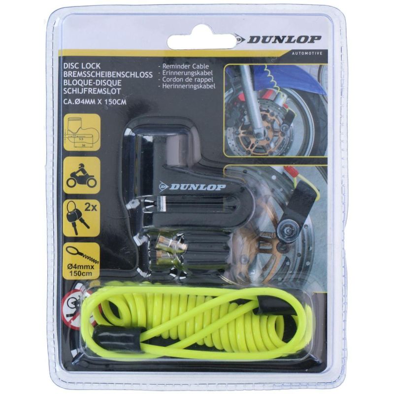 Dunlop Black Brake Disc Lock With Cable Lock fekete kiegészítő GSP-1065892