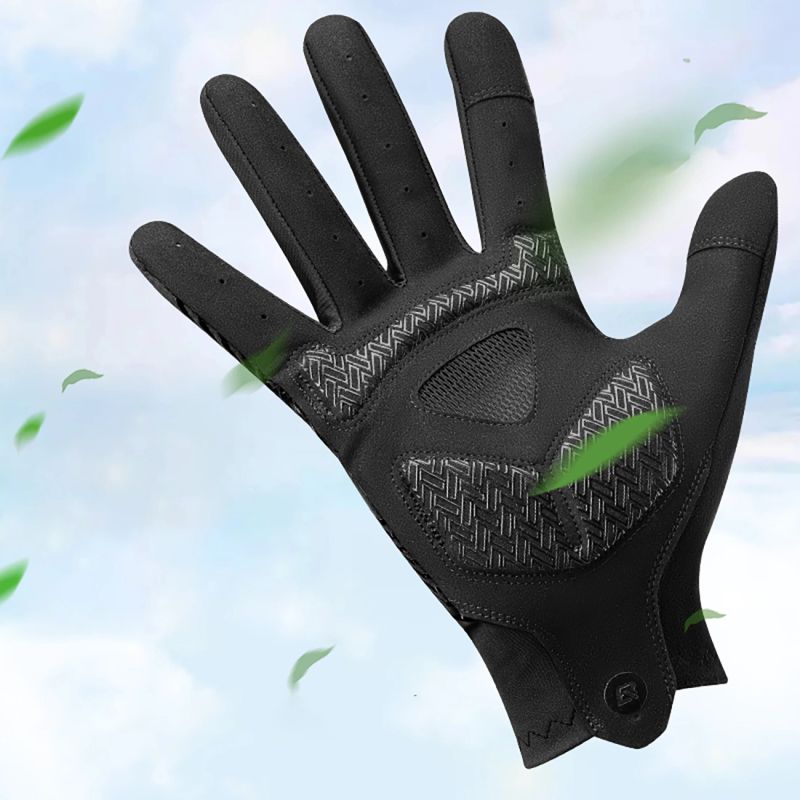 Rockbros cycling gloves spring/summer/autumn, full, size: XXL - black czarny \ xxl kesztyű