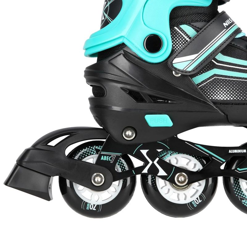 Nils Extreme Nh18190 2in1 Roller Skates Black-Blue Size M (34-38) With Replaceable Hockey Blade kék görkorcsolya