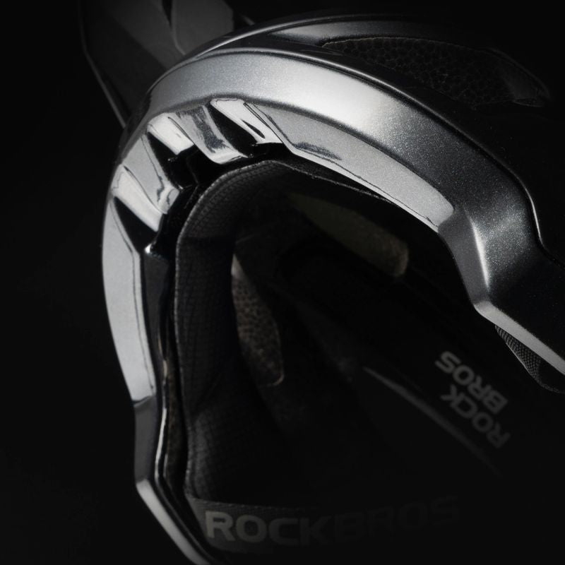 Rockbros LK-99 Mountain Bike Helmet with Adjustable Visor and Magnetic Closure 58-62 cm - Black czarny lights