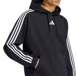 Adidas Men's Essentials 3-Stripes Fleece Hoodie fekete ruházat KY6602