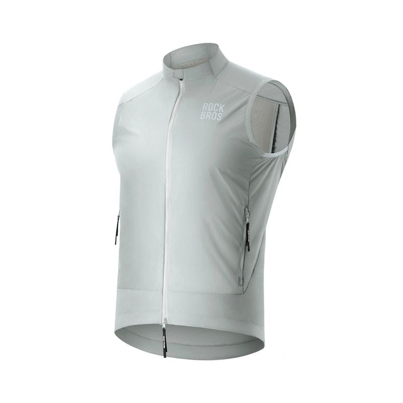 Rockbros Spring/Autumn Windproof Vest Size L - White/Gray biały || szary \ l vests