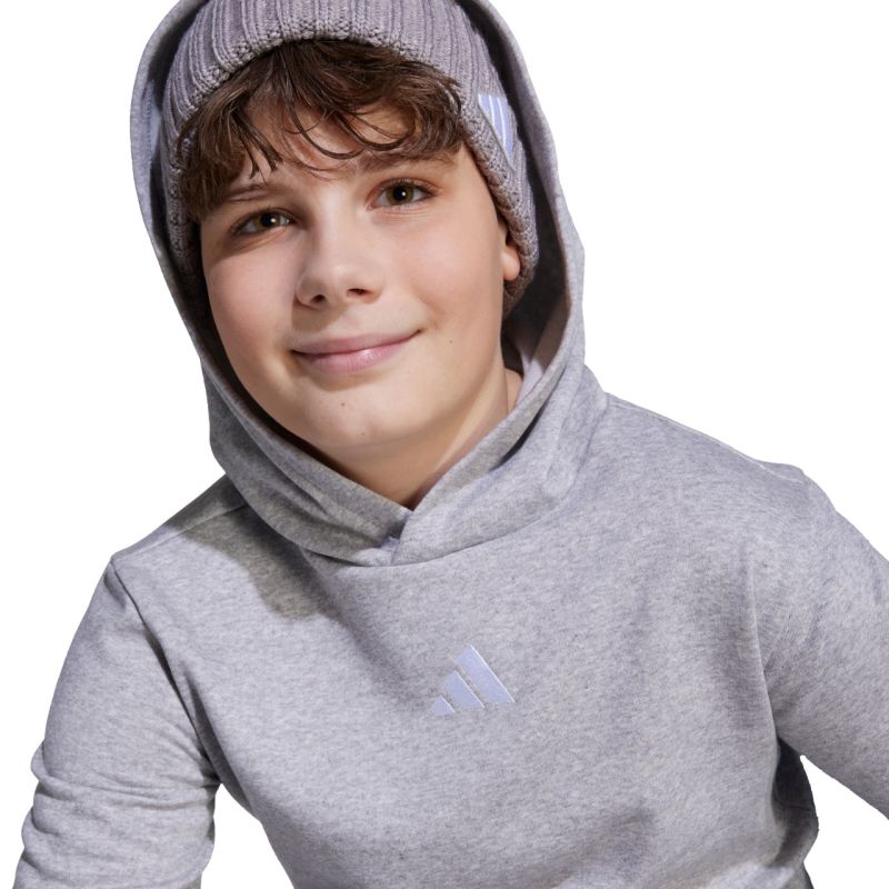 adidas Essentials Hoodie for kids gray JV9995 128 cm kapucnis pulóver