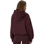 4F Women's sweatshirt F2175 dark 80S barna kapucnis pulóver 4FWSS26TSWSF217580S