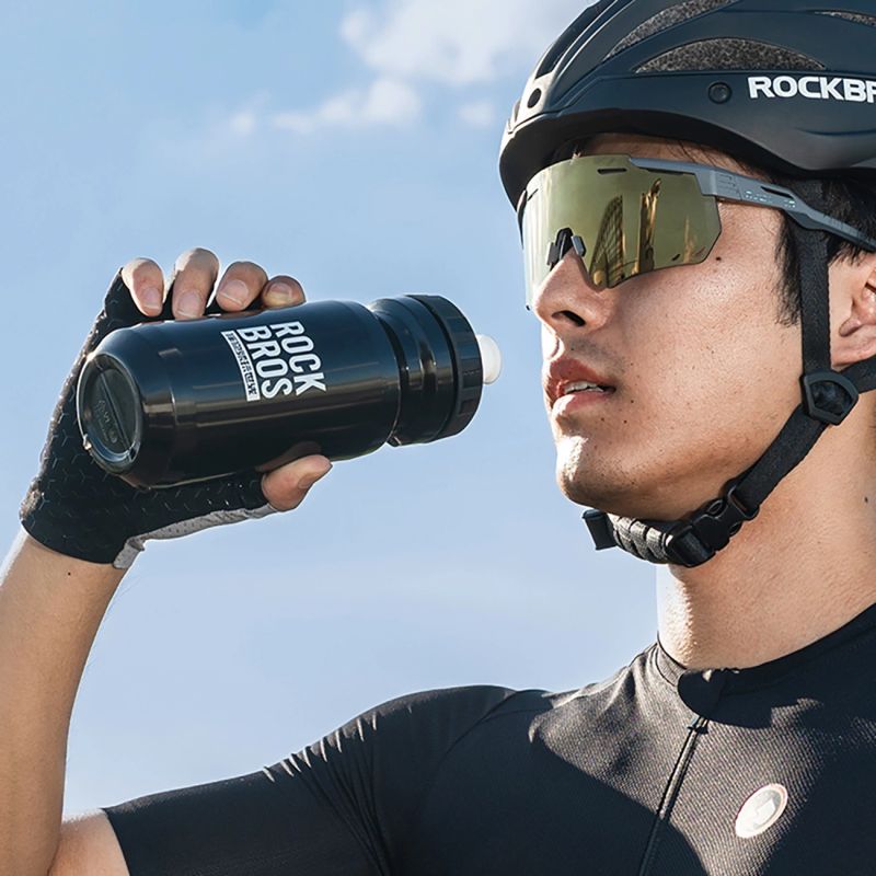 Rockbros 600 ml Bike Bottle - Black czarny water bottles, training equipment