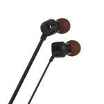head JBL Tune 110 in-ear headphones with 3.5mm mini jack and remote control - black czarny headsets
