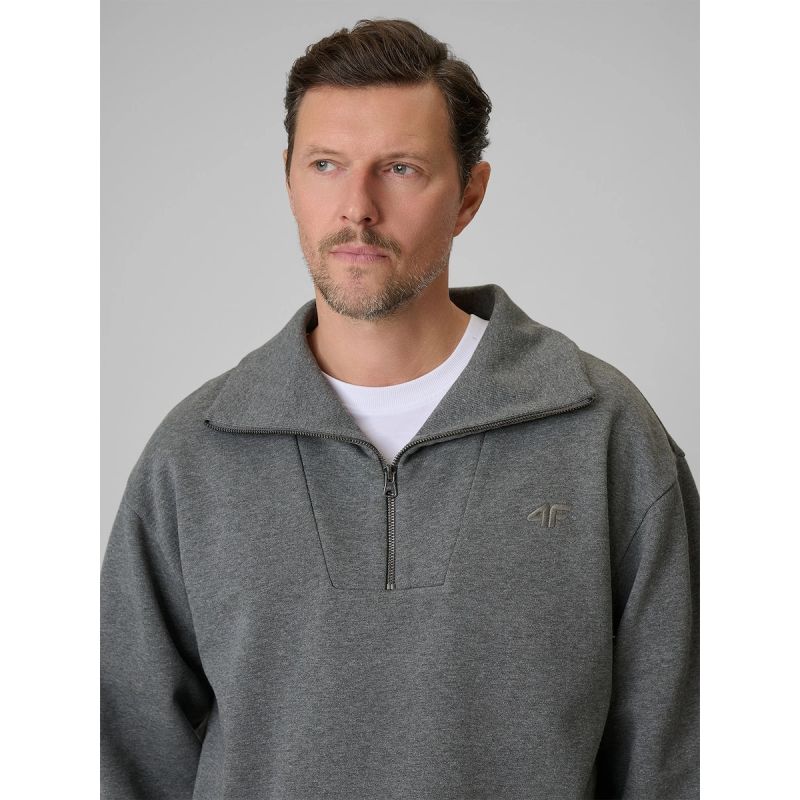 Men's regular sweatshirt without hood 4F