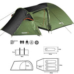 Nils Extreme NILS CAMP Trekker III 3-Person Camping Tent, Green zöld hátizsák 15-04-045