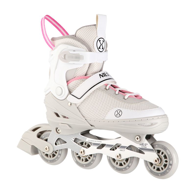 NH18188A 2in1 GREY-PINK SIZE S(29-33) ROLLER SKATING WITH HOCKEY SLIDE NILS EXTREME rózsaszín papucs