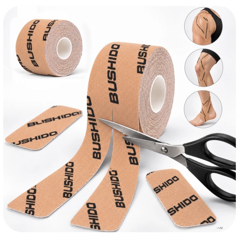 DBX Bushido Kinesiological Tape For Taping 5m Self-Adhesive Beige | czarny || beżowy zokni szalag DBX-TAPE-Brown