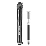 Rockbros HQ-67A-L03 BK Bicycle Pump with Pressure Gauge - Black fekete pumps