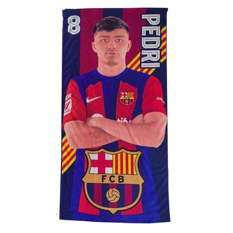 FC Barcelona Pedri beach towel microfiber 70X140 wielokolorowy törölköző