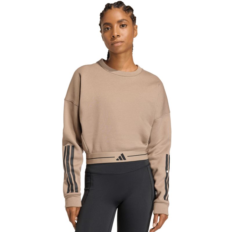 Women's adidas Hyperglam sweatshirt beige KQ5197 2xs pulóver