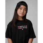 4F Girls' loose T-shirt with print 158/164 póló