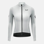 Rockbros TVI women's cycling jersey insulated autumn/winter M - white and gray m \ szary || biały kötött sapka 15310007004-211733