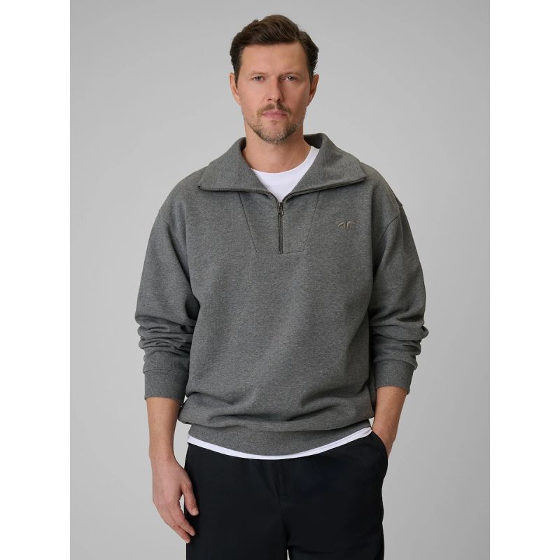 Men's regular sweatshirt without hood 4F