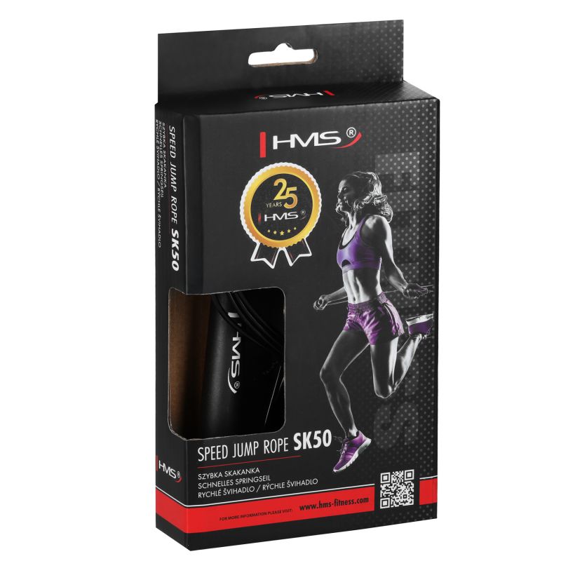 HMS SK50 Speed Jump Rope fekete edzéssegítő 17-36-200