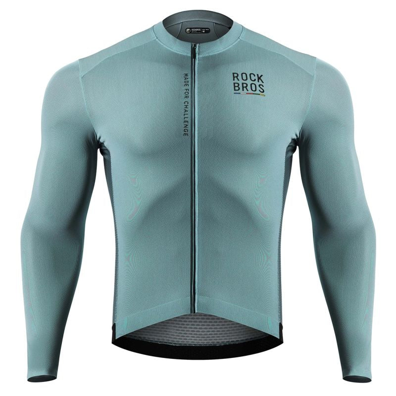 Rockbros 15120015017 ROAD TO SKY men's cycling jersey long sleeve M - gray-blue m \ niebieski póló