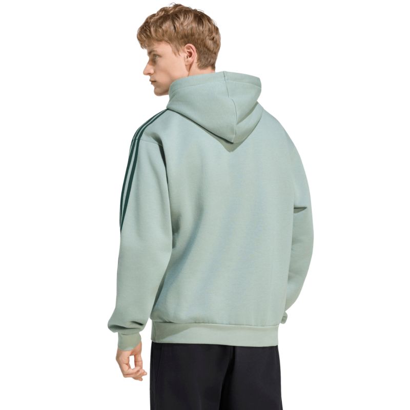 Adidas Men's Essentials 3-Stripes Fleece Hoodie light zöld férfi kapucnis pulóver KY4172