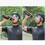 Rockbros 750 ml Bike Bottle - Transparent Black with Red Mouthpiece przezroczysty || czerwony water bottles, training equipment