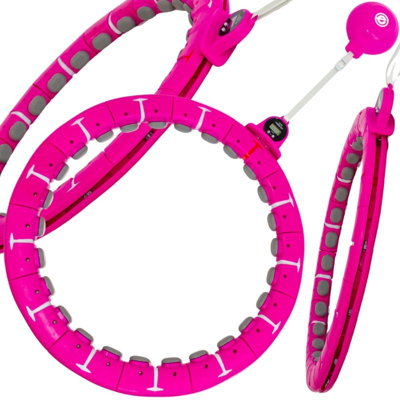 Enero Hula Hop With Massager, Weights And Counter Fuchsia Fit training equipment