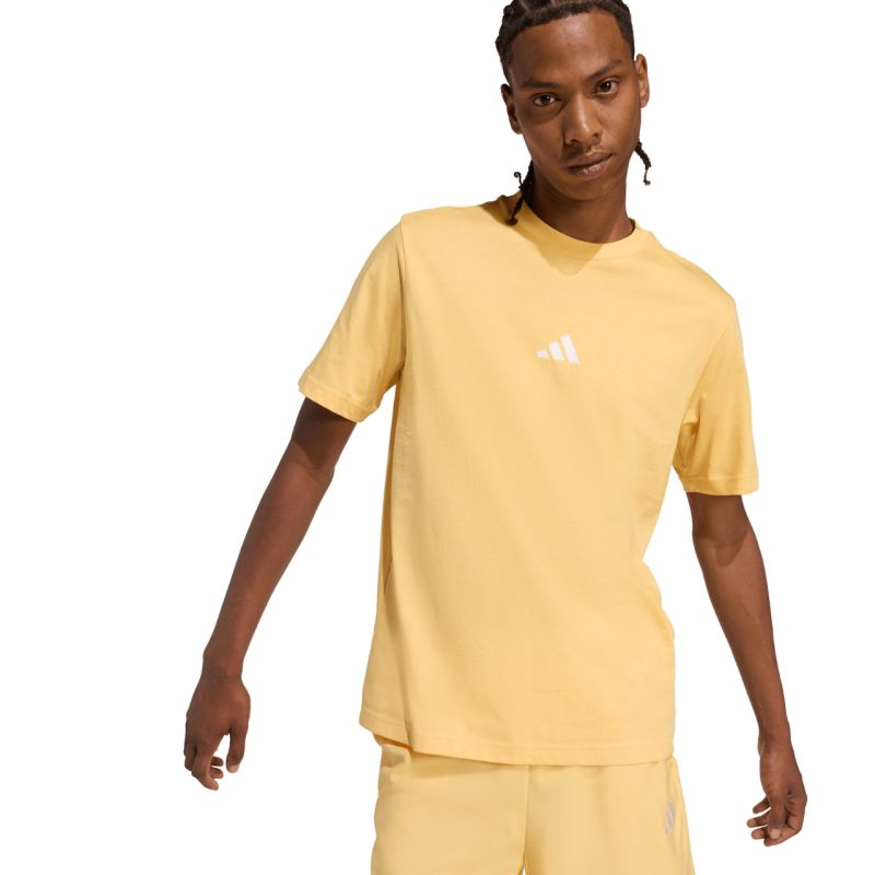 Adidas Essentials Small Logo Single Jersey Men's T-Shirt, Yellow sárga férfi póló KT0561