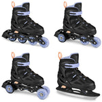 Spokey Quattro 4IN1 SPK-943428 inline skates size 30-33BK/VT Szabadidő kiegészítő