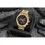 Michael Kors Men's Watch + Card Case + BOX fekete cases, watches