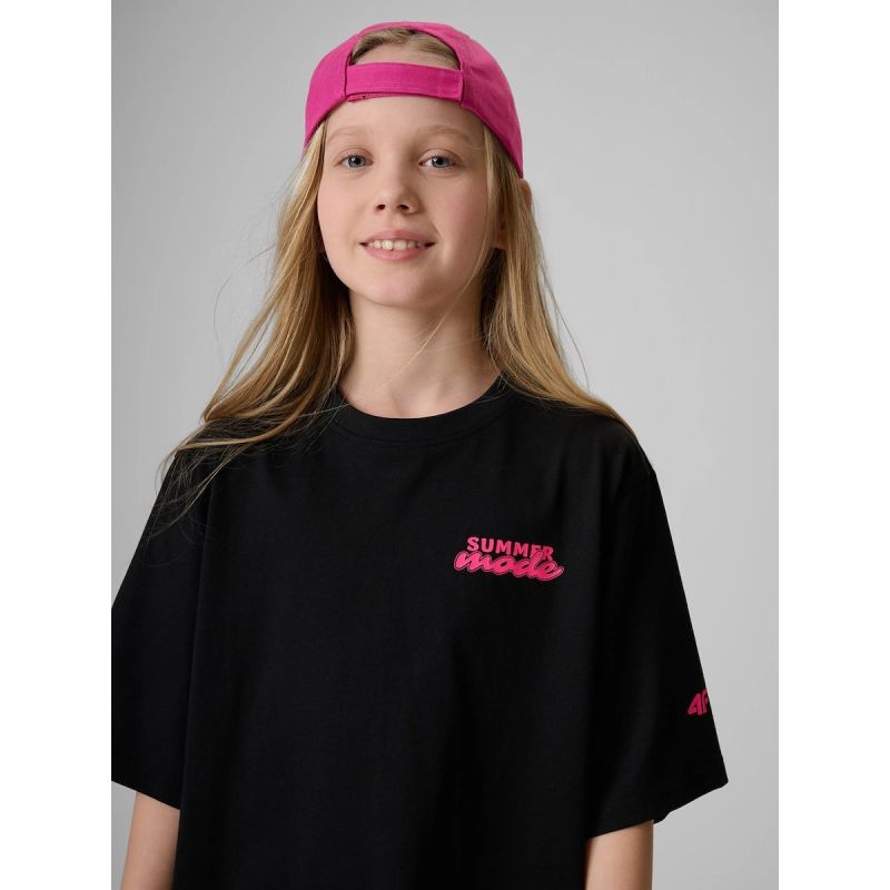 4F Girls' loose T-shirt with print 158/164 ruházat 4FJRSS26TTSHF3910-20S